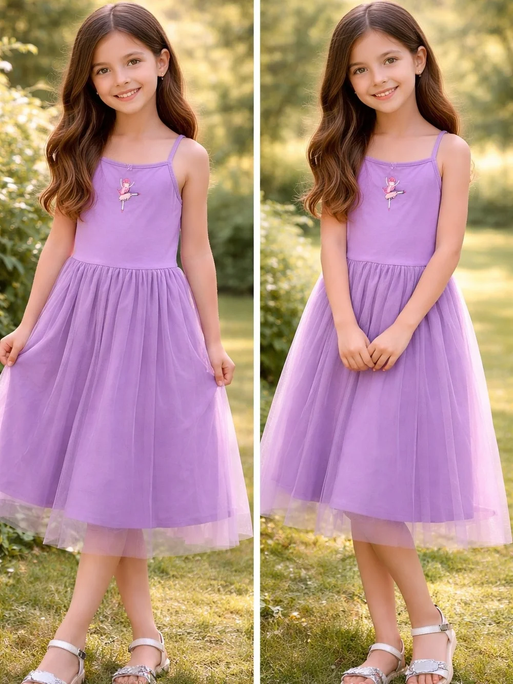 Girls L 10/12 Lot of 3 Dresses Pink Purple Tulle Tutu Hello Kitty Ballerina NWT